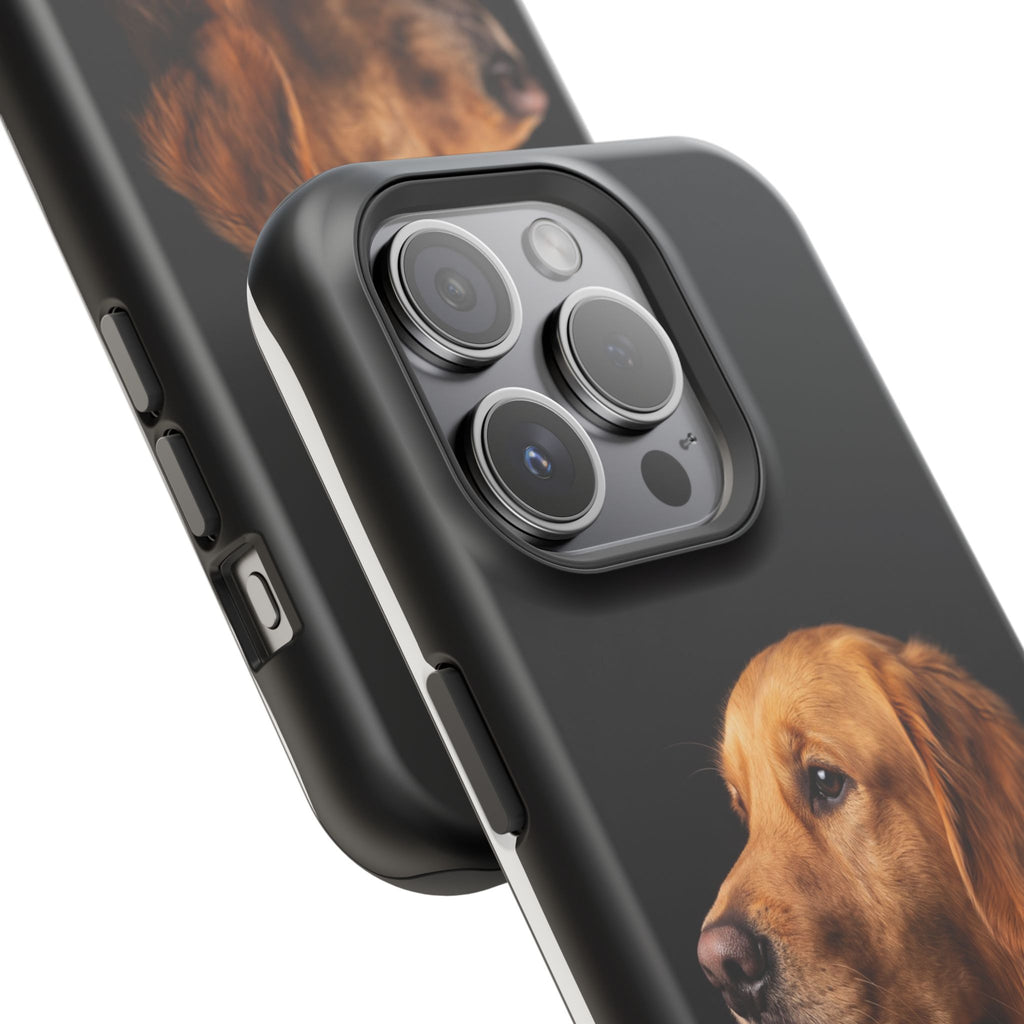 Golden Retriever Portrait Phone Case — Impact-Resistant Wireless Charging Cover