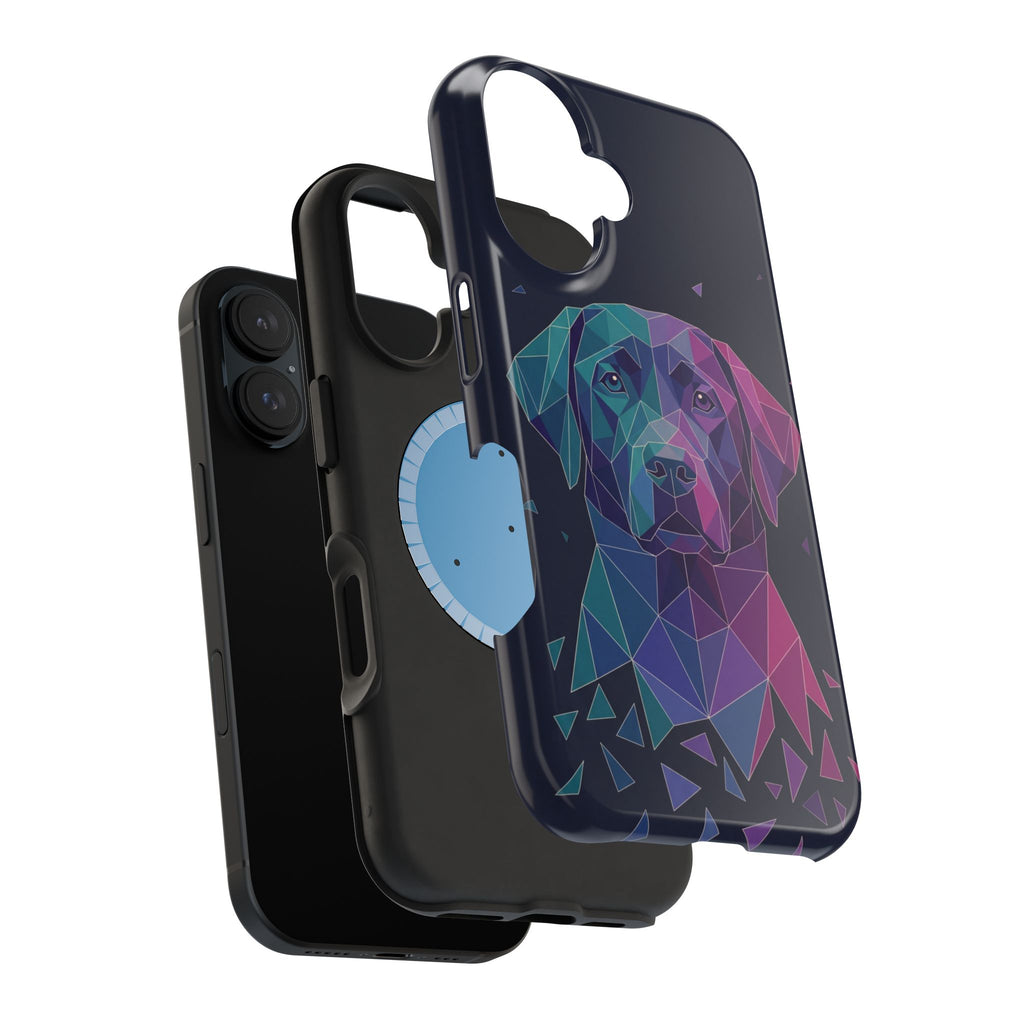Geometric Labrador Phone Case — Tough Magnetic Case with Wireless Charging