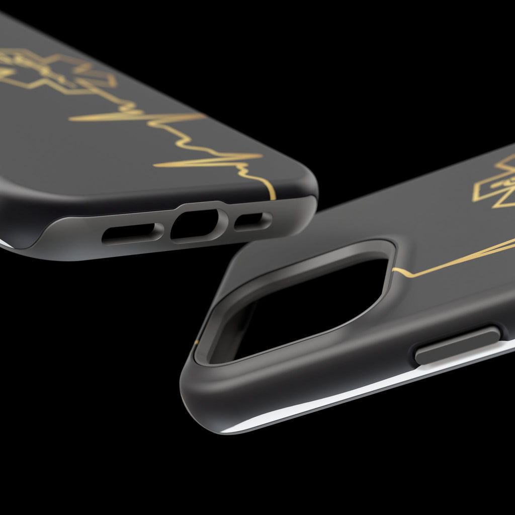 Paramedic/EMT Heartbeat Line Phone Case — Magnetic Wireless Charging Cover