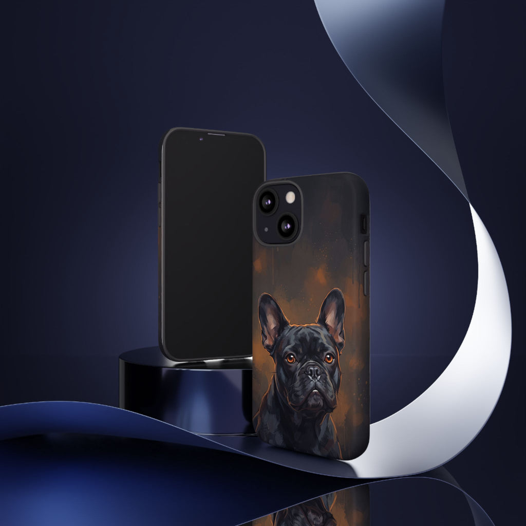 Moody French Bulldog Portrait Phone Case | Dramatic Studio Photography Style | iPhone & Samsung