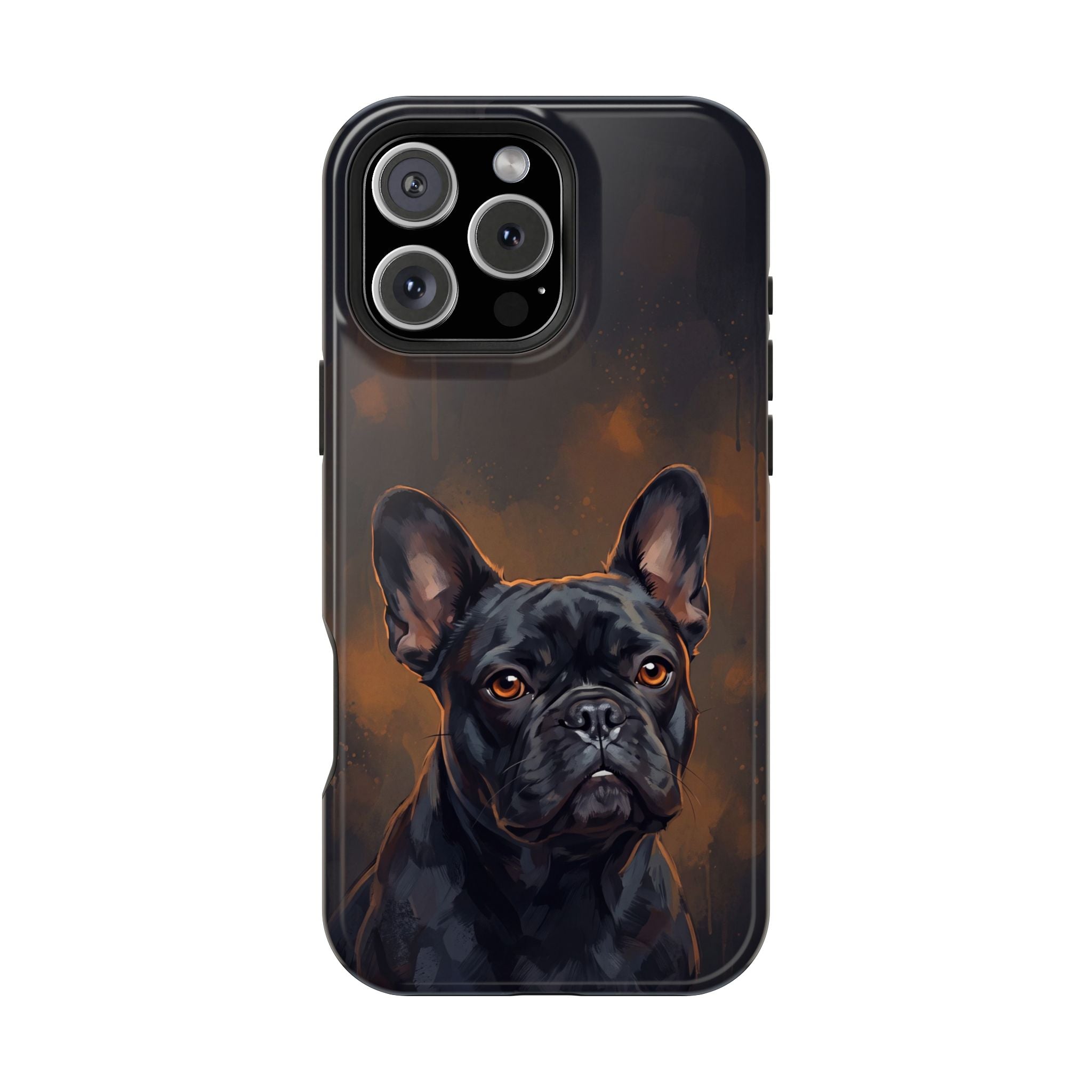 French Bulldog Portrait Phone Case — Impact-Resistant Wireless Charging Cover