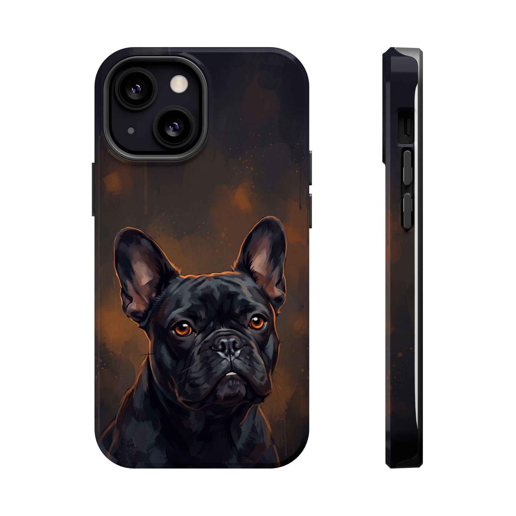 French Bulldog Portrait Phone Case — Impact-Resistant Wireless Charging Cover