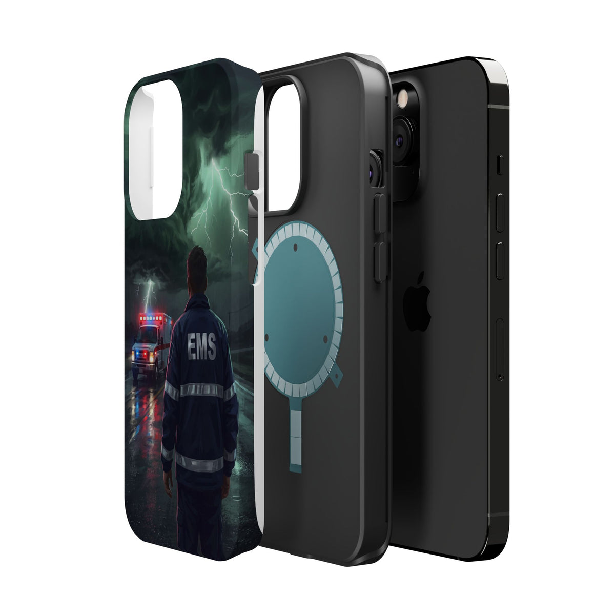 EMS Green Storm City Phone Case — Magnetic Wireless Charging Cover