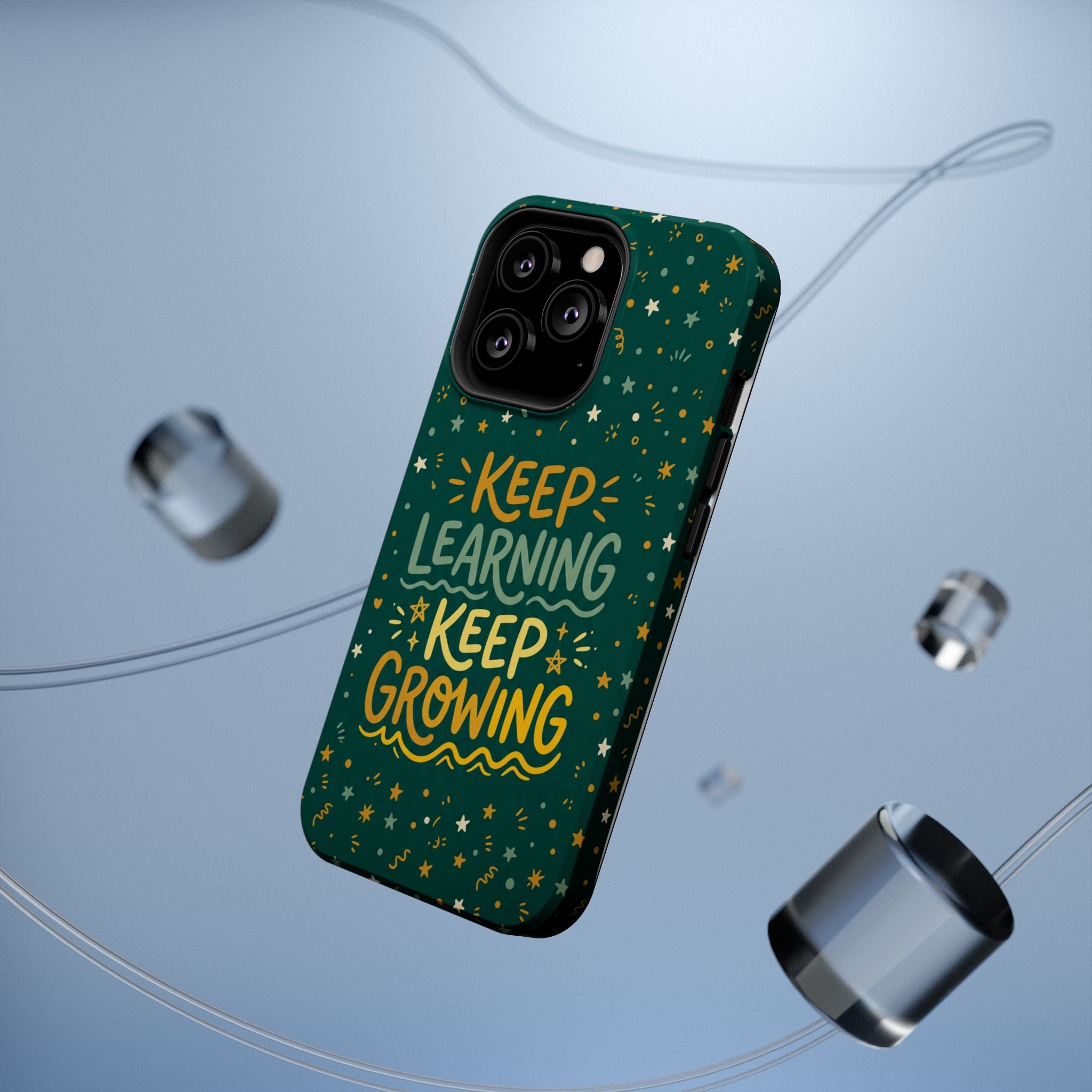 Keep Learning Keep Growing Teacher Phone Case — Wireless Charging Cover
