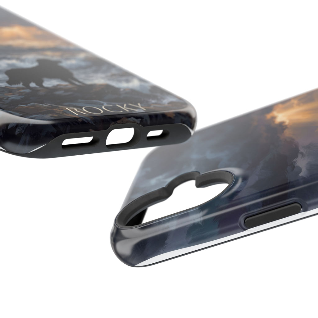 Personalized Golden Retriever Stormy Sea Phone Case — Wireless Charging Cover