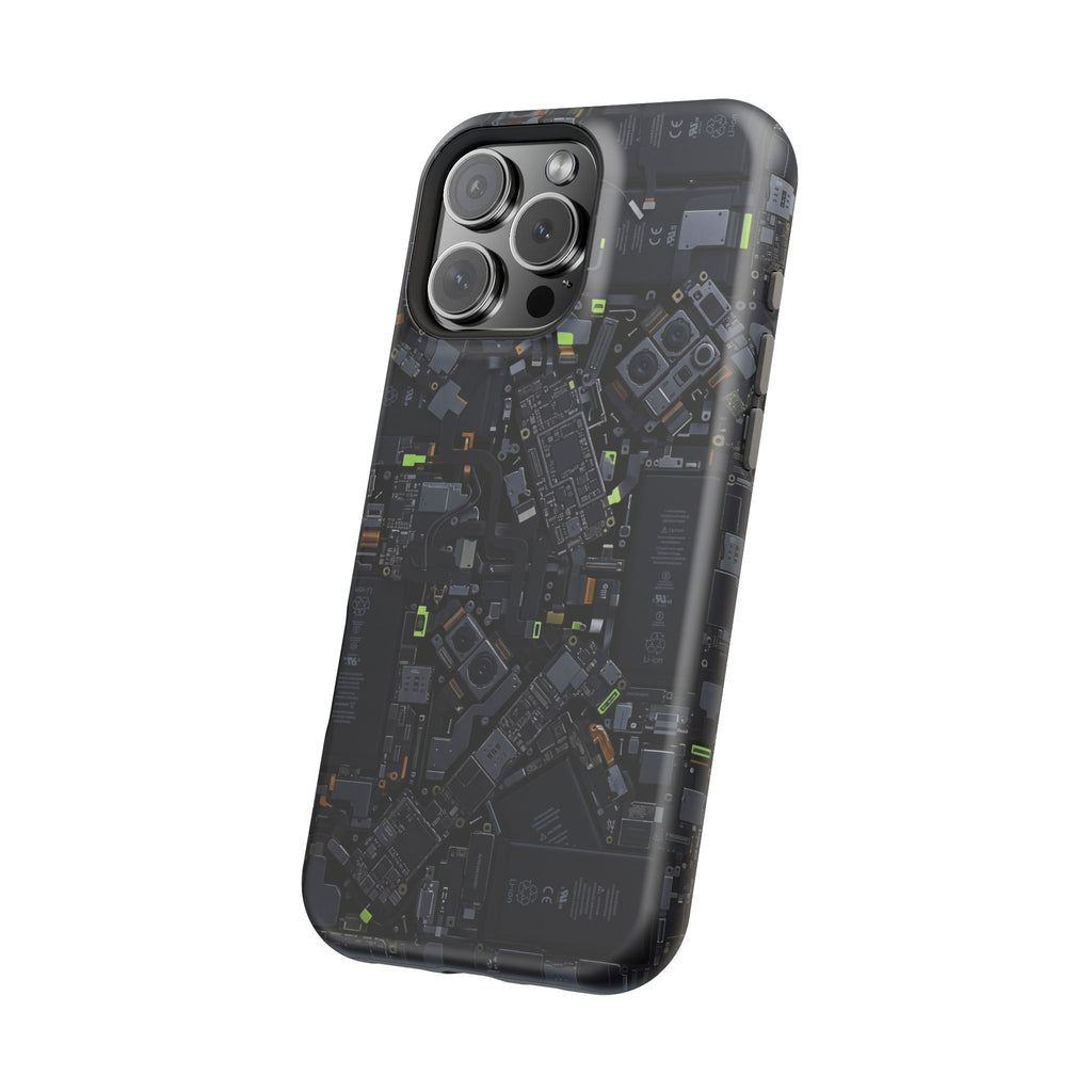 Circuit Core Phone Case — Motherboard Print Wireless Charging Cover