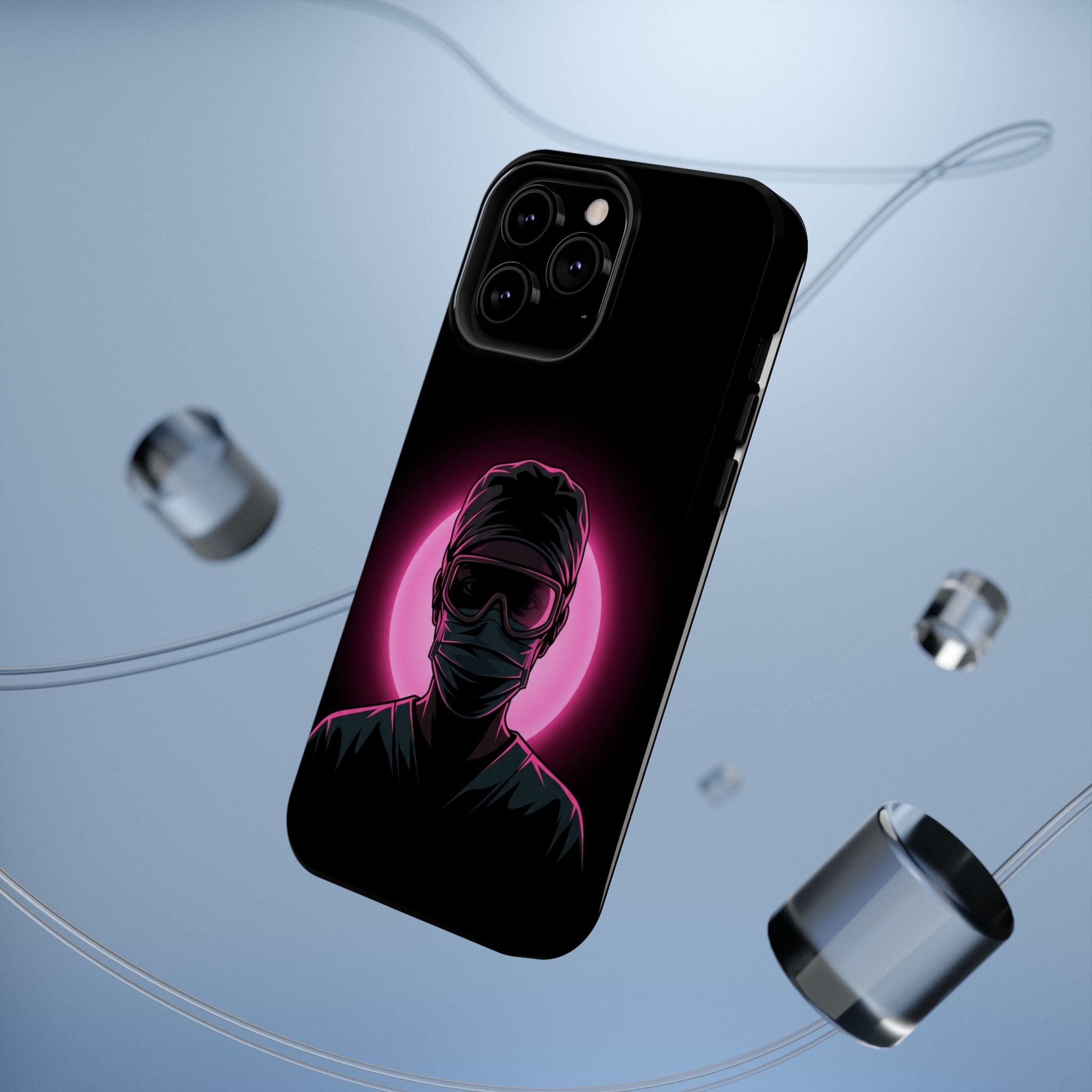 Nurse Portrait Phone Case — Navy Wireless Charging Cover