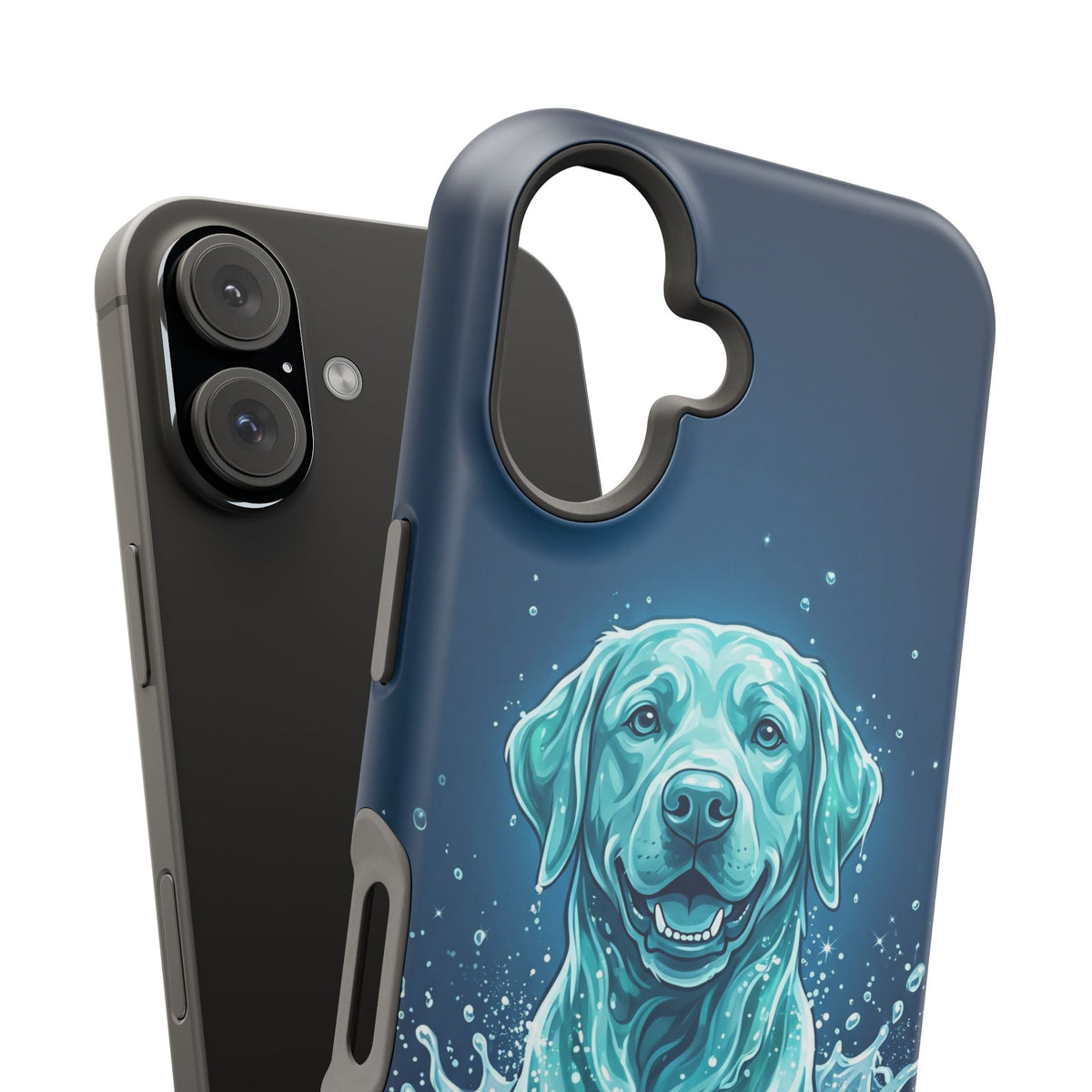 Water Splash Labrador Phone Case — Tough Magnetic Case with Wireless Charging