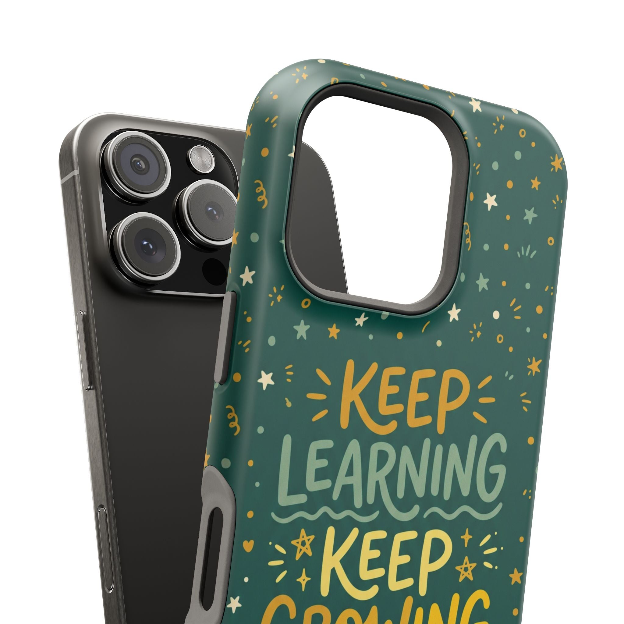 Keep Learning Keep Growing Teacher Phone Case — Wireless Charging Cover