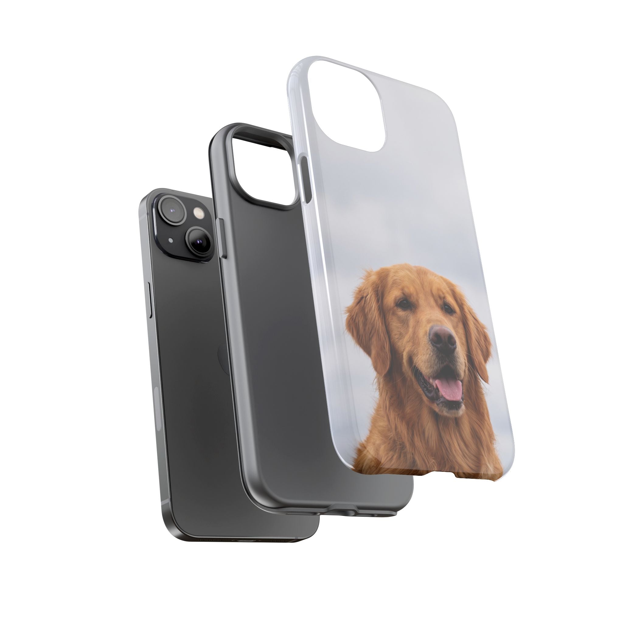 Golden Retriever Portrait Phone Case | Happy Dog Photo on Soft Sky Background | Samsung & iPhone