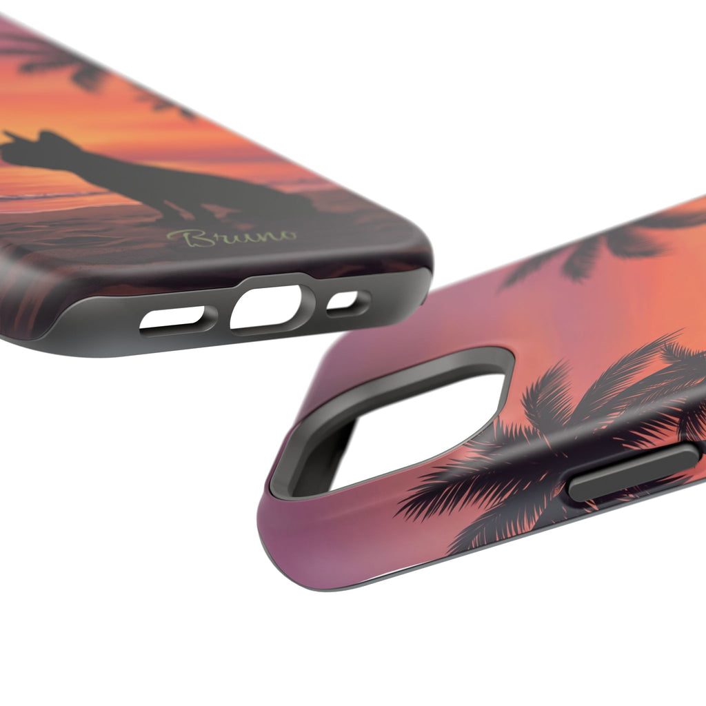 Personalized French Bulldog Tropical Beach Phone Case — Wireless Charging Cover