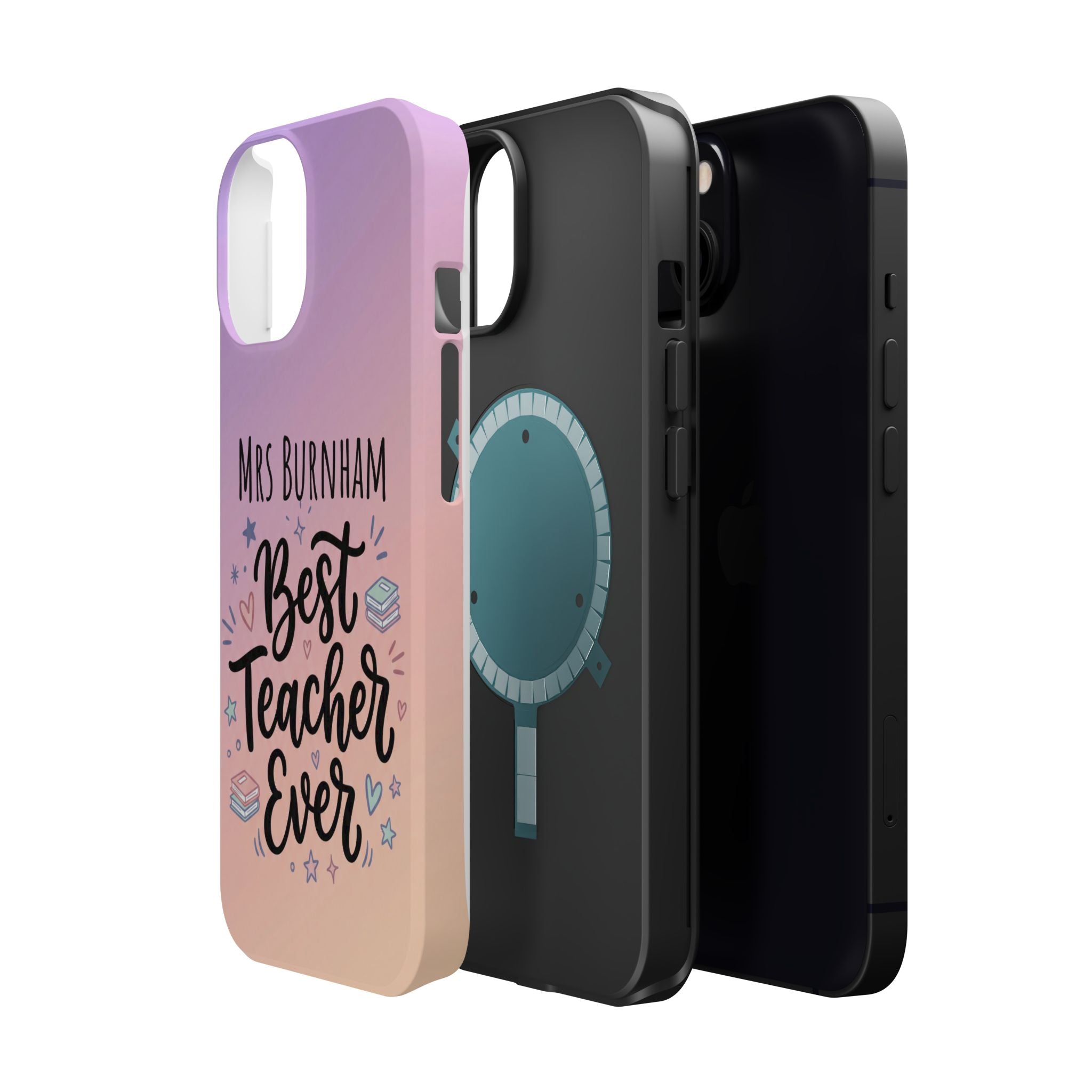 Best Teacher Ever Personalized Phone Case — Wireless Charging Cover