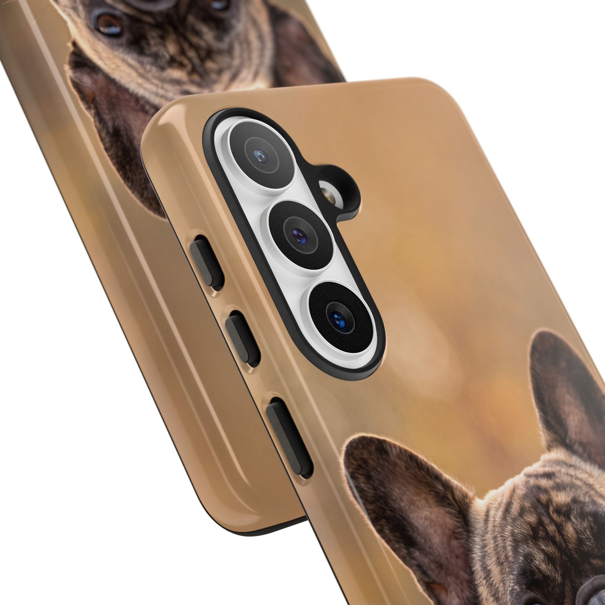 French Bulldog Portrait Phone Case | Realistic Brindle Frenchie Photo Case | iPhone & Samsung