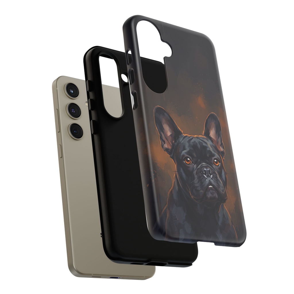 Moody French Bulldog Portrait Phone Case | Dramatic Studio Photography Style | iPhone & Samsung