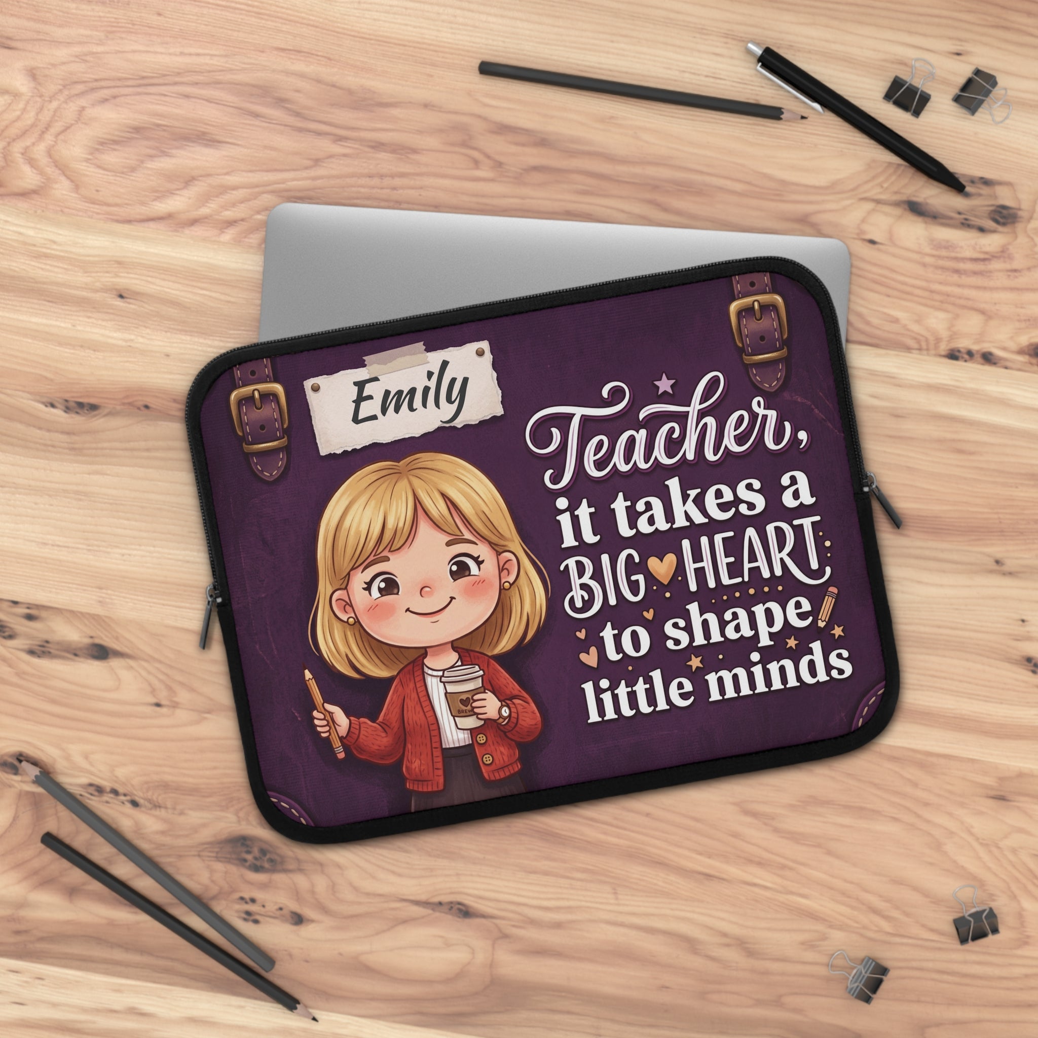 Personalized Teacher Laptop Sleeve | Custom Name Gift | Teacher Appreciation Gift