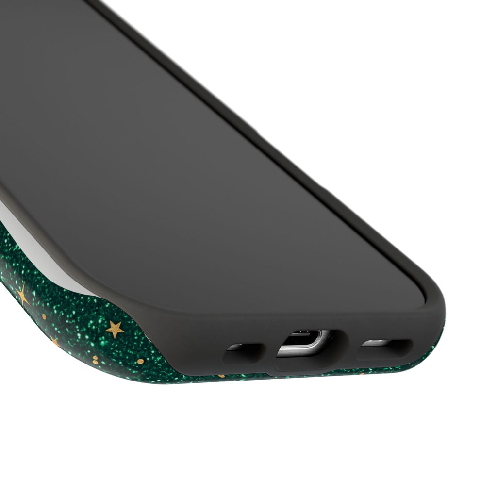 Rainbow Glitter Butterfly Personalized Teacher Phone Case — Wireless Charging Cover