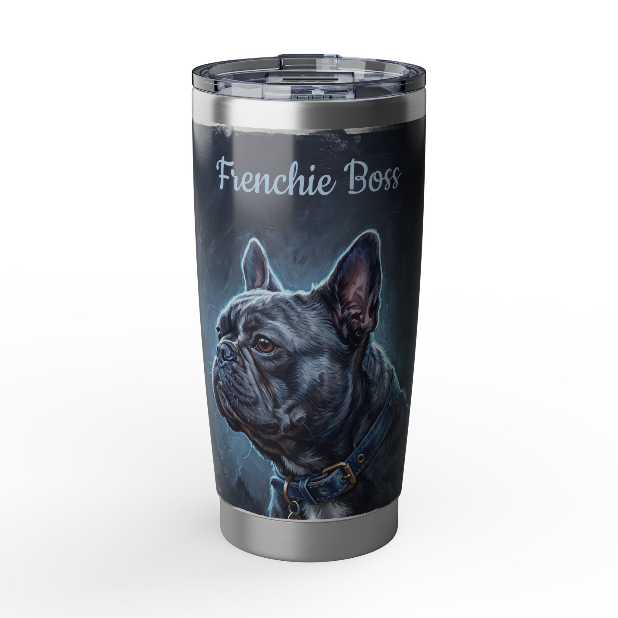 Personalized Frenchie Tumbler – Frenchie Boss Travel Mug, Custom Name