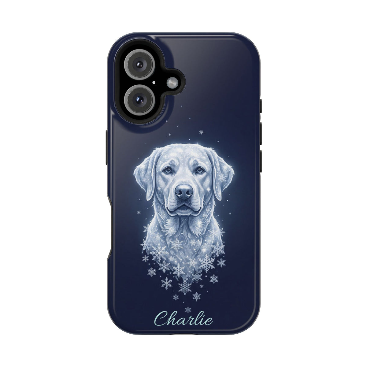 Personalized Winter Snowflake Labrador Phone Case — Tough Magnetic Case with Wireless Charging