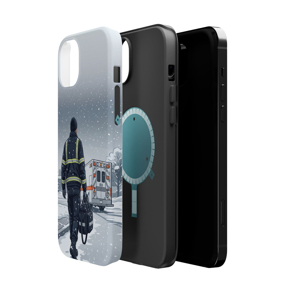 Bold Paramedic/EMT Portrait Phone Case — Magnetic Wireless Charging Cover