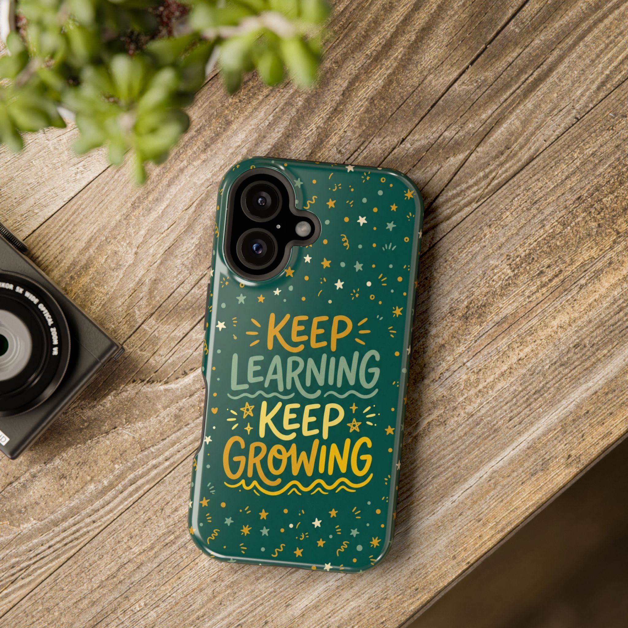 Keep Learning Keep Growing Teacher Phone Case — Wireless Charging Cover