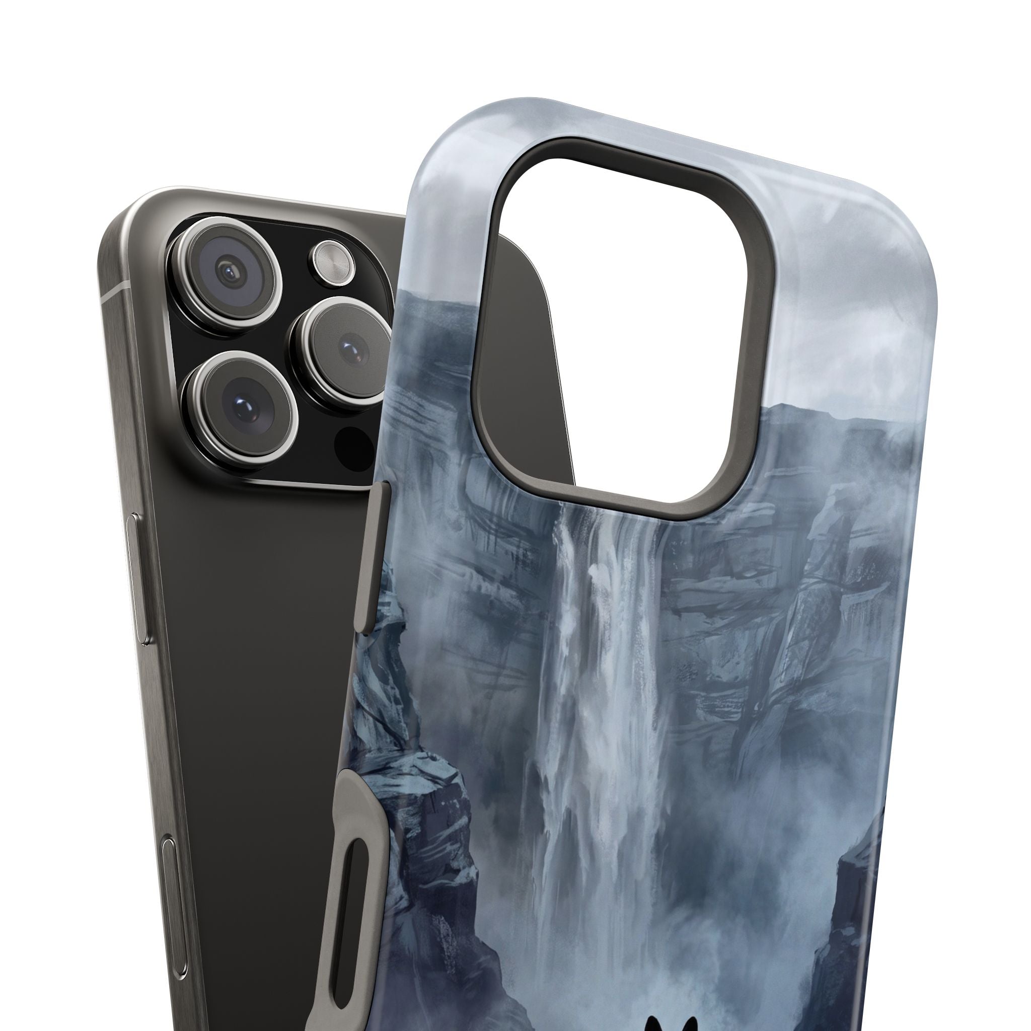 Personalized French Bulldog Misty Waterfall Phone Case — Wireless Charging Cover
