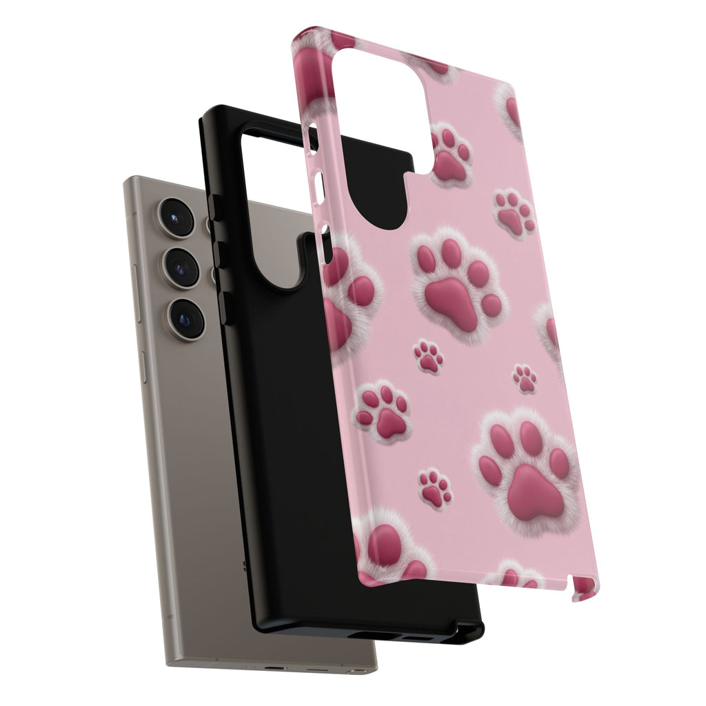 iphone & Samsung - Pink Paws Tough Phone Case — Cute Protective iPhone Cover