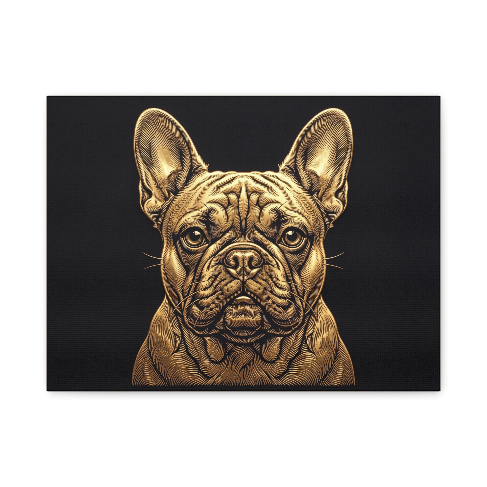 Golden French Bulldog Canvas Art — Matte Stretched Wall Decor