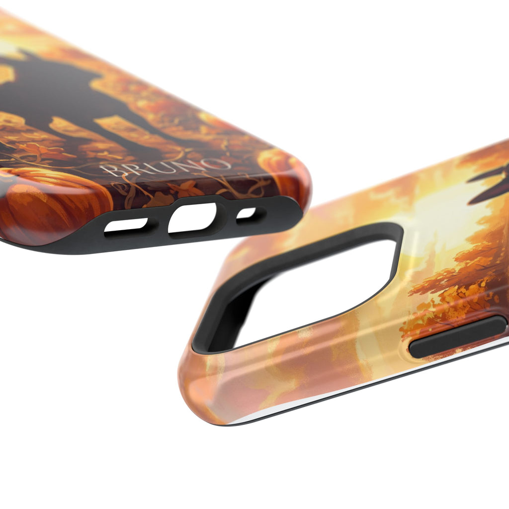Personalized French Bulldog Pumpkin Patch Phone Case — Wireless Charging Cover