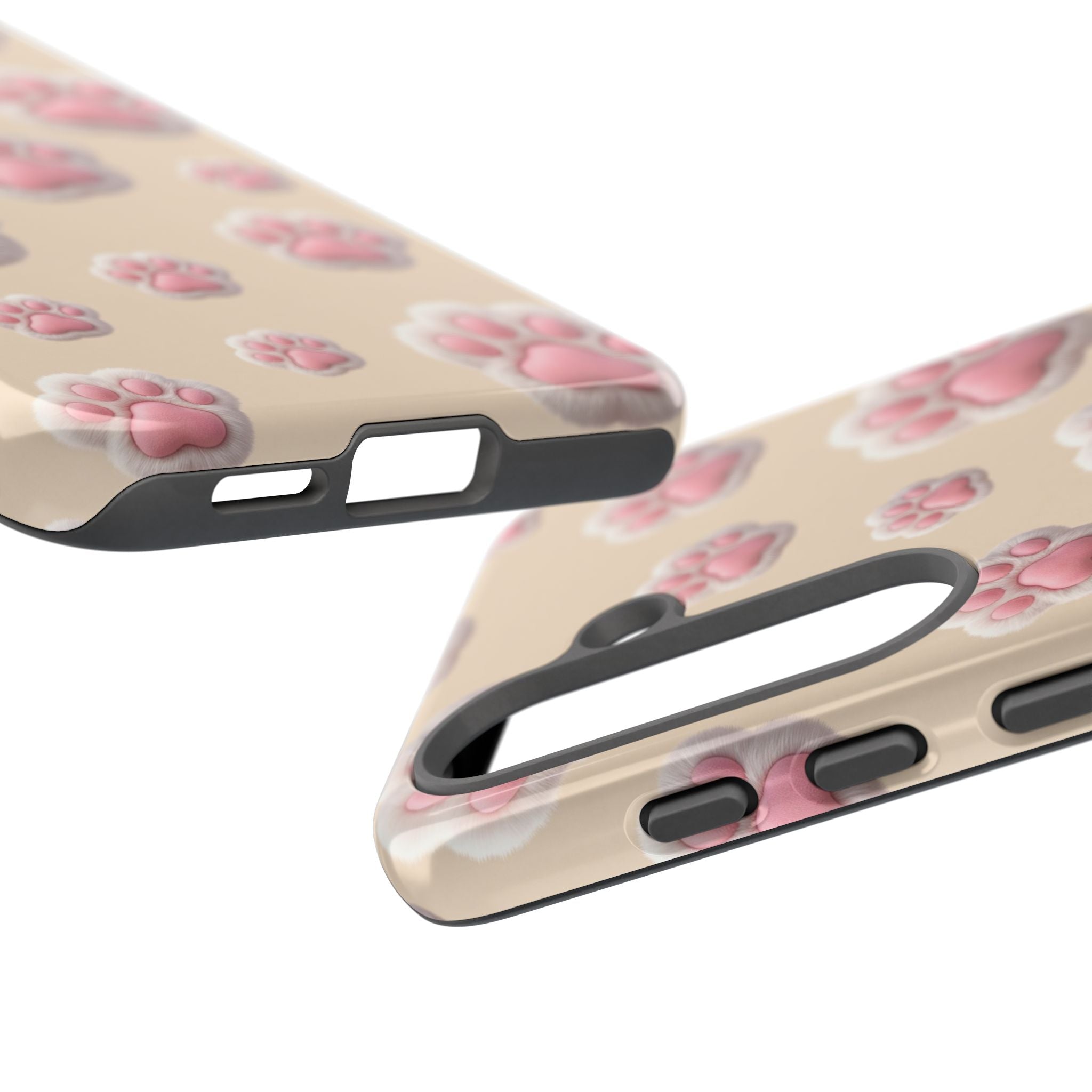 Golden Retriever Paw Print Phone Case | Cute Pink Paw Pattern for Dog Lovers | iPhone & Samsung