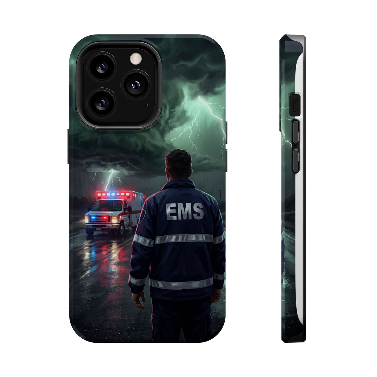 EMS Green Storm City Phone Case — Magnetic Wireless Charging Cover
