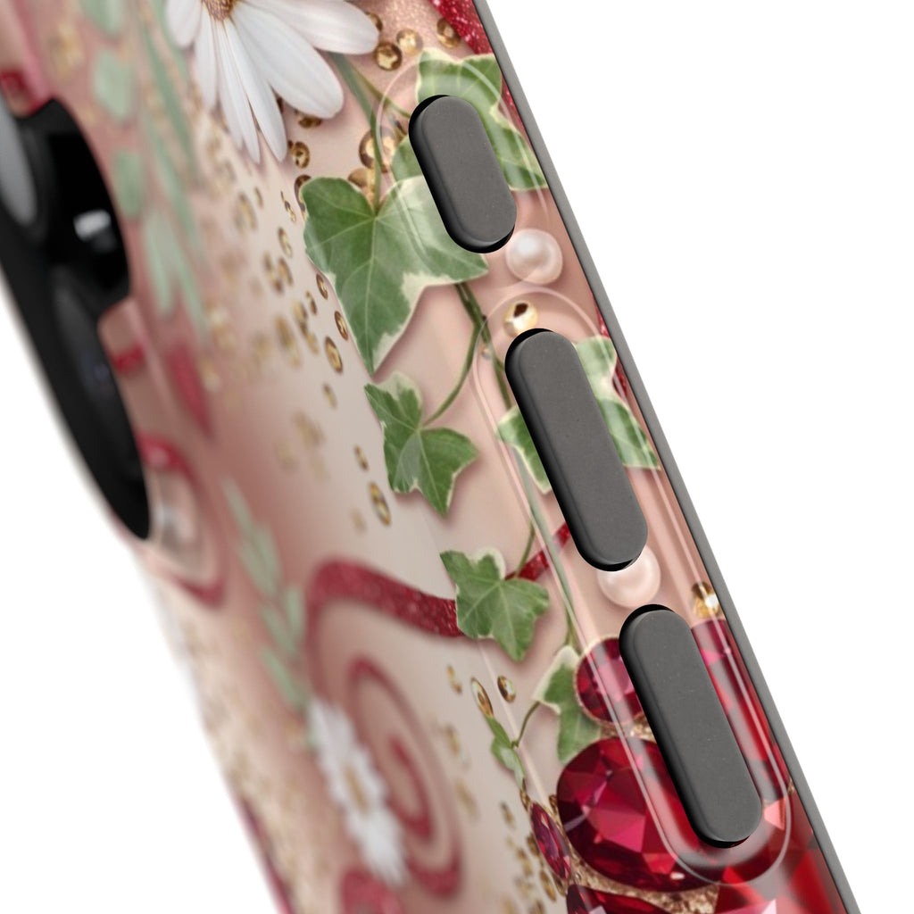 Personalized Vintage Floral Teacher Phone Case — Wireless Charging Cover