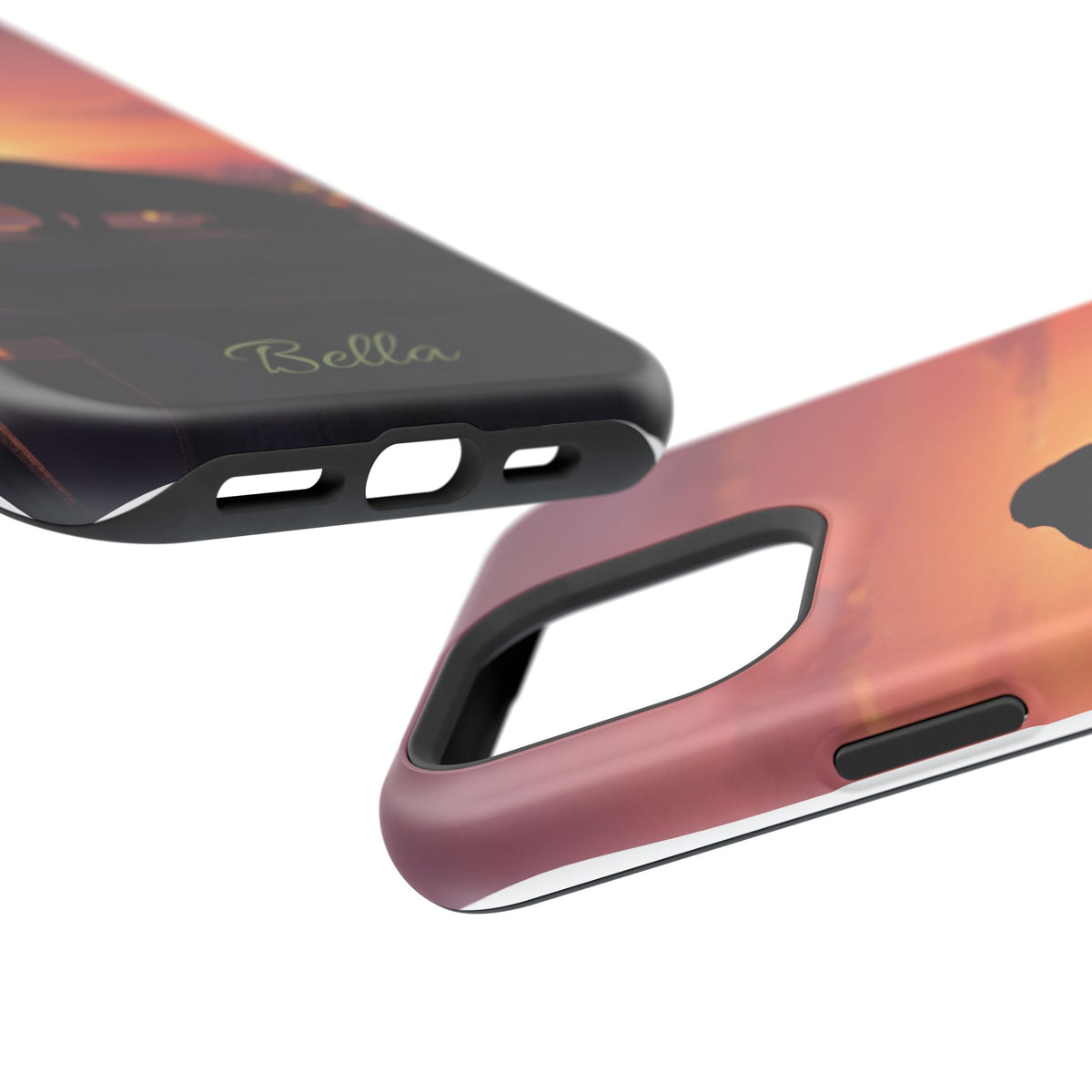 Personalized Dachshund Rooftop Sunset Phone Case — Wireless Charging Cover