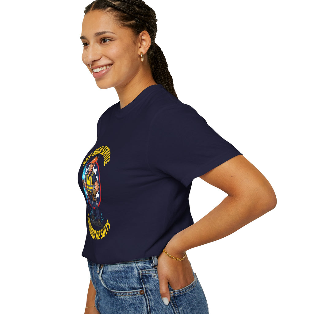 Sky-High Service Grounded Results Electrician T-Shirt