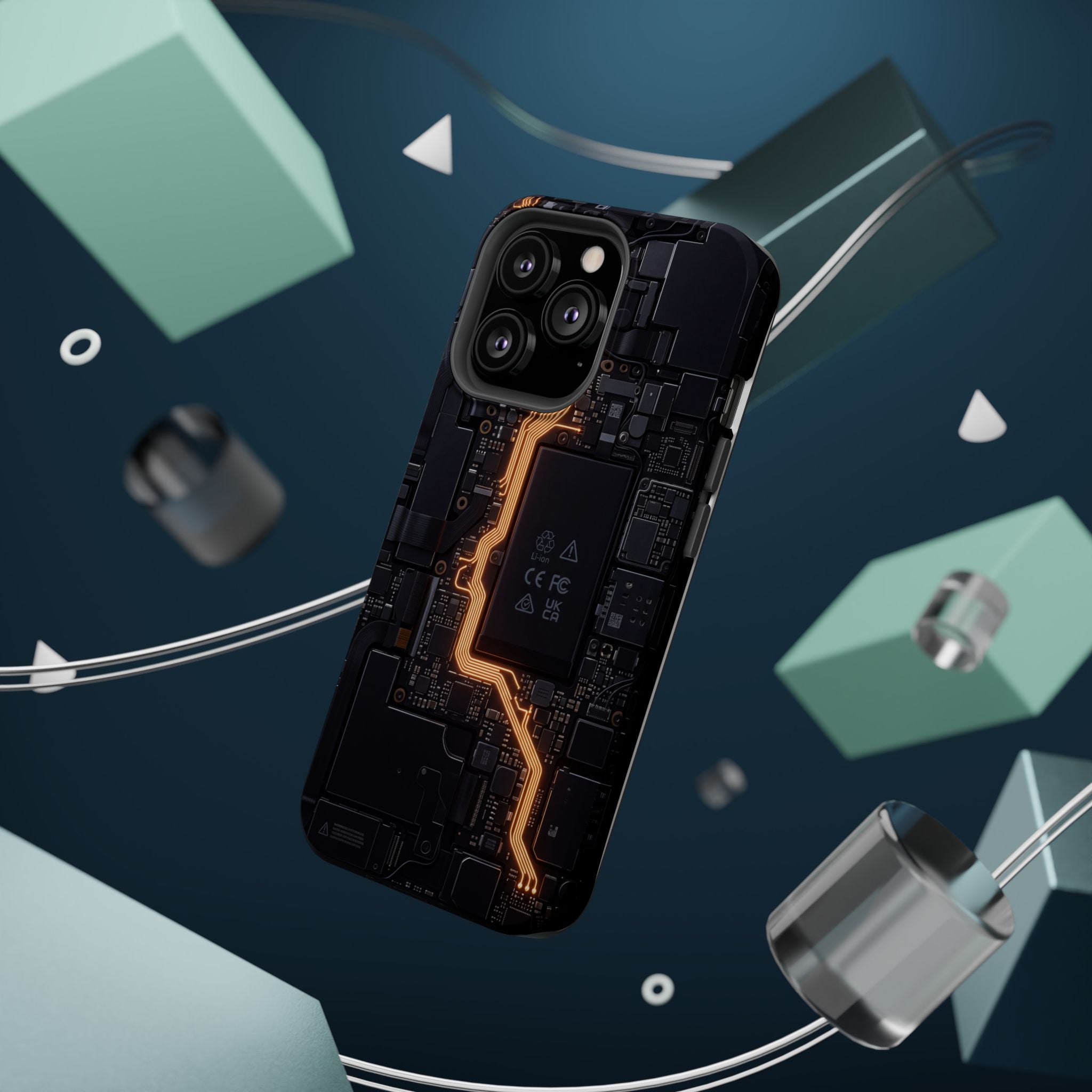Electrician Circuit Bolt Phone Case — Impact-Resistant Wireless Charging Cover