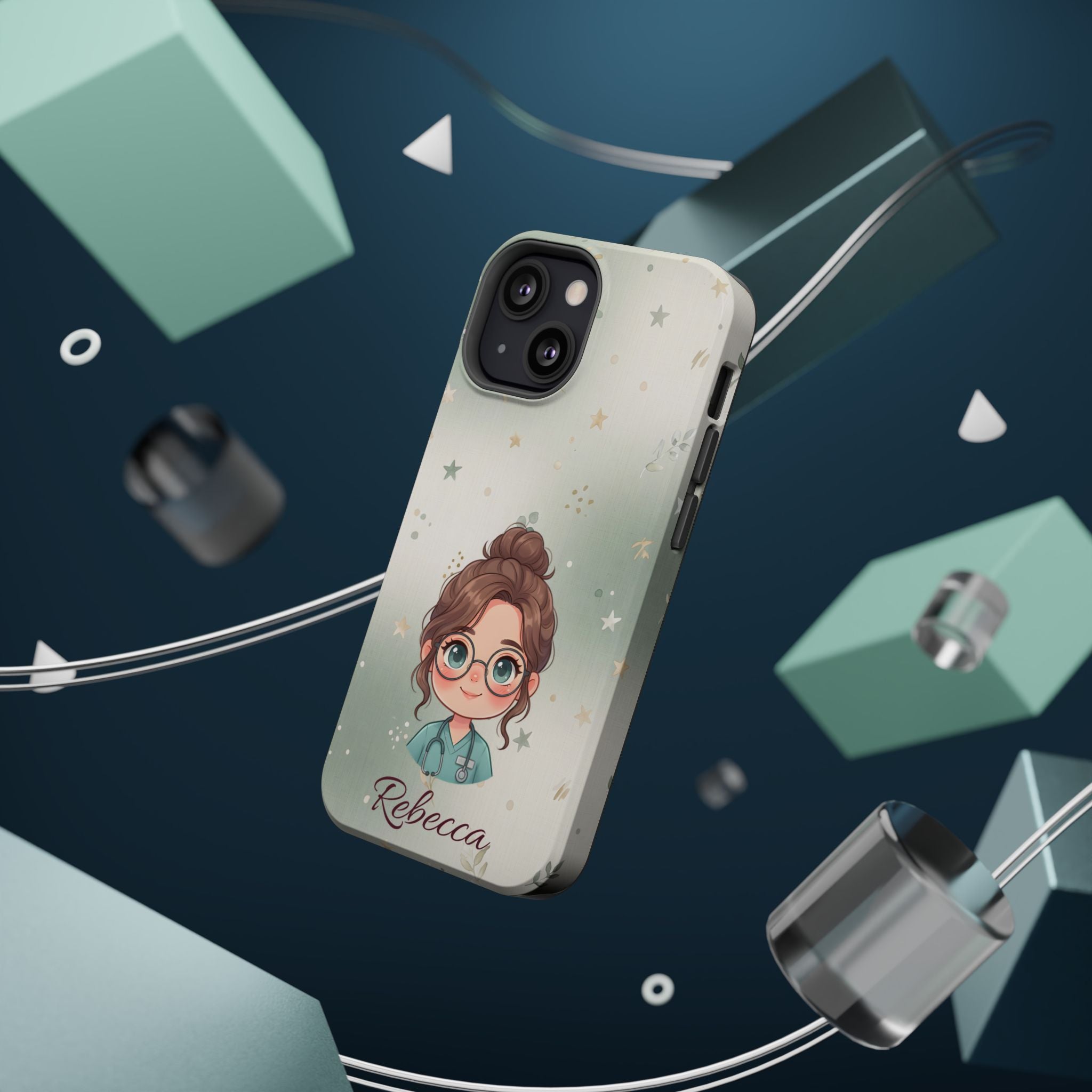 Personalized Starry Nurse Phone Case — Wireless Charging Cover