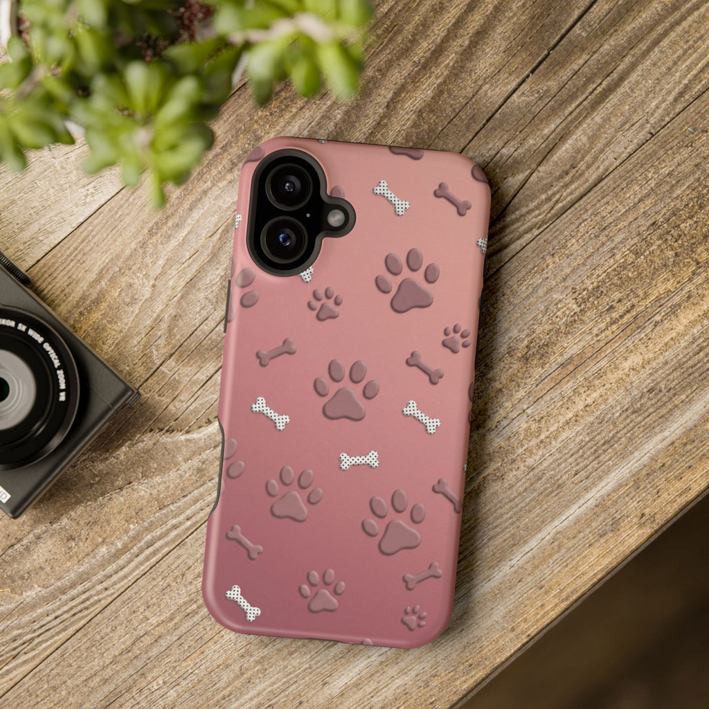 Paws & Bones Phone Case — Impact-Resistant Wireless Charging Cover