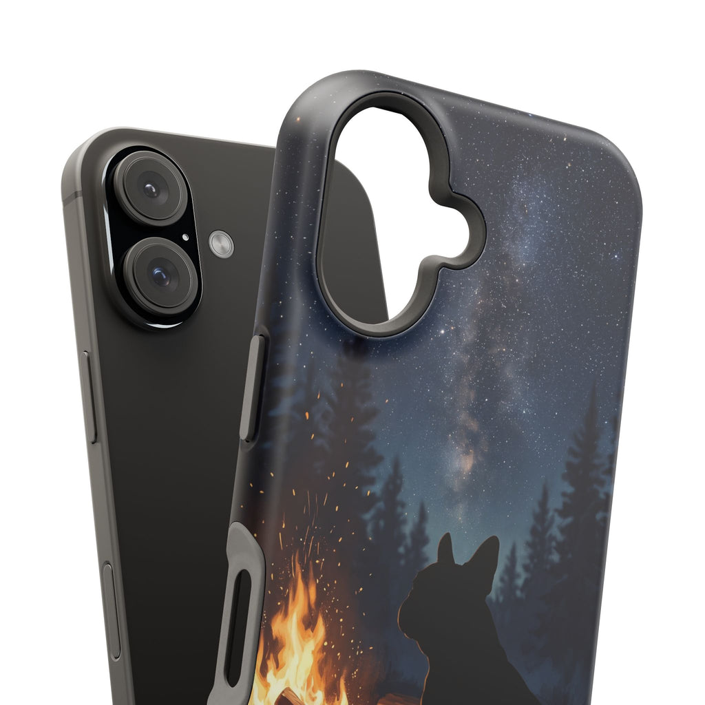 Personalized French Bulldog Campfire Phone Case — Wireless Charging Cover