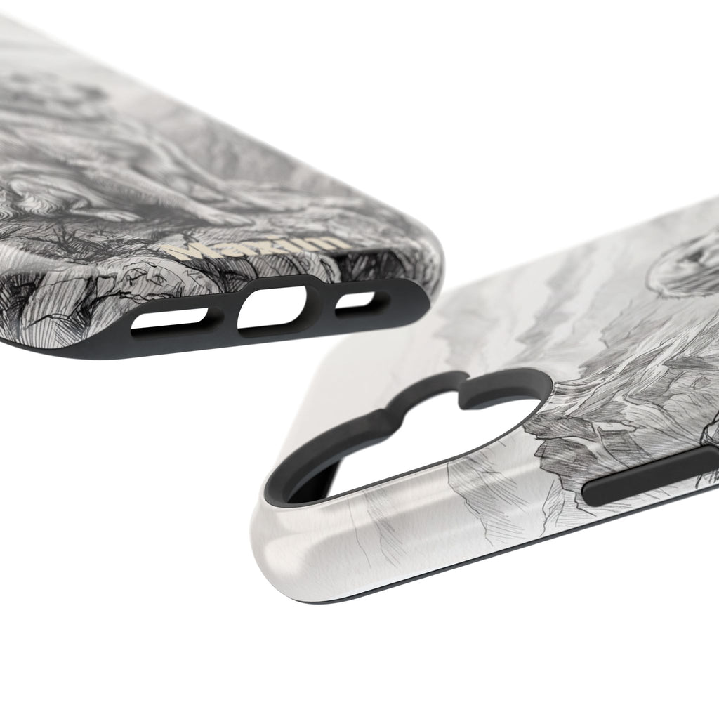 Personalized Golden Retriever Mountain Peak Phone Case — Wireless Charging Cover