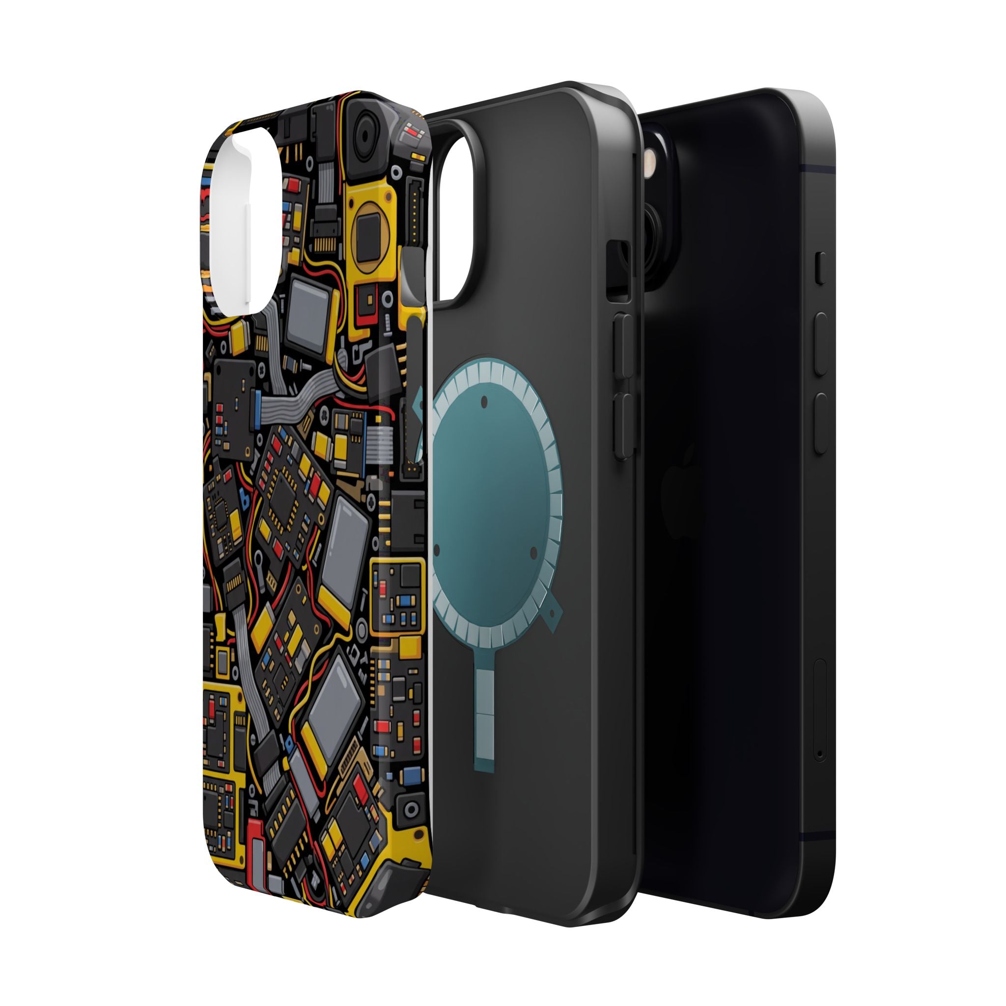 Voltage Board Phone Case — Yellow Circuit Wireless Charging Cover
