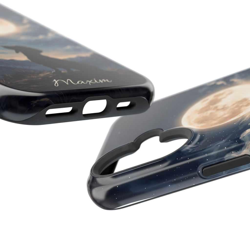 Personalized Dachshund Moonlight Phone Case — Wireless Charging Cover