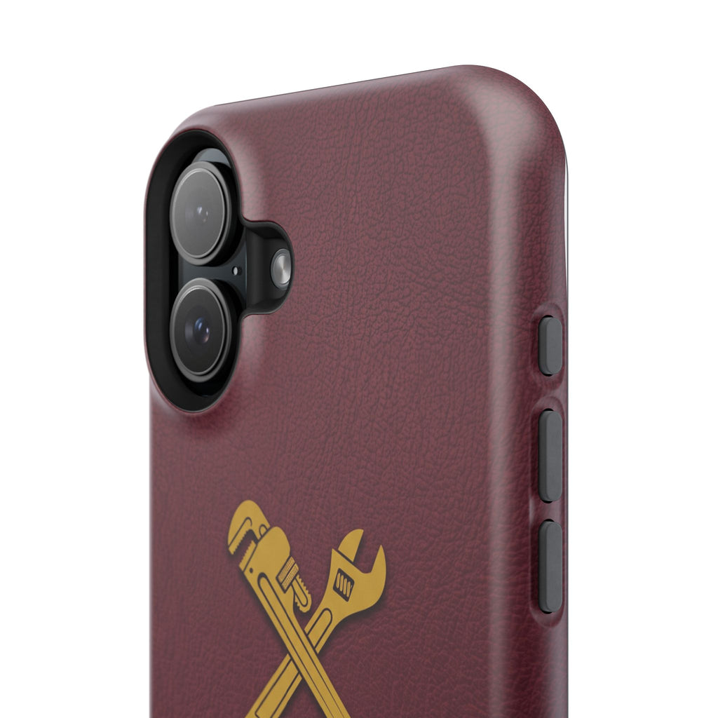 Plumb. Proud. Phone Case — Crossed Wrenches Wireless Charging Cover