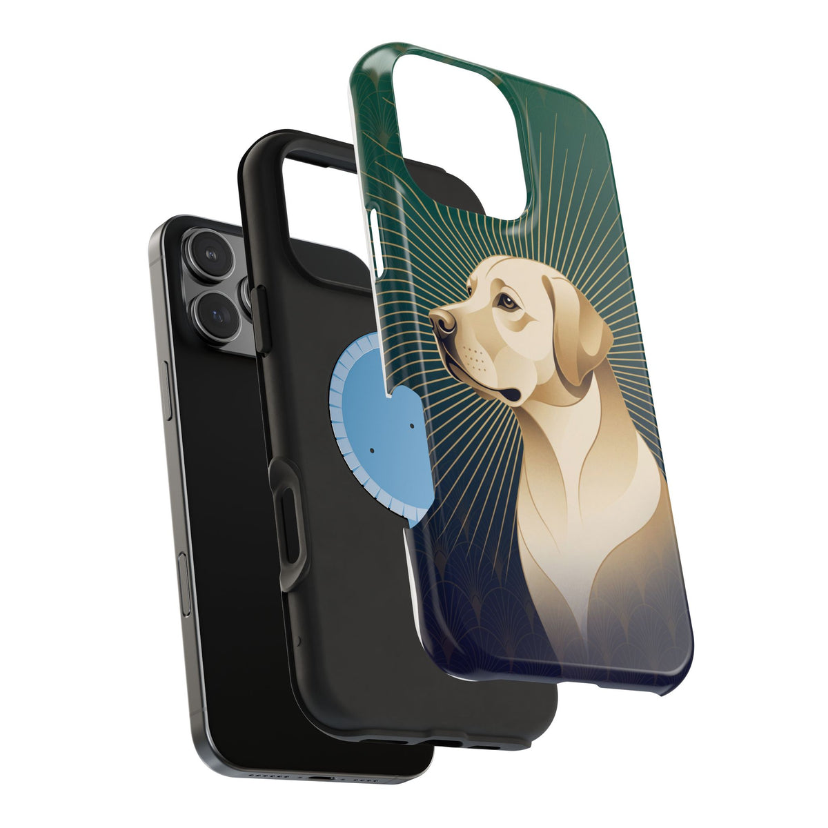 Art Deco Labrador Phone Case — Tough Magnetic Case with Wireless Charging