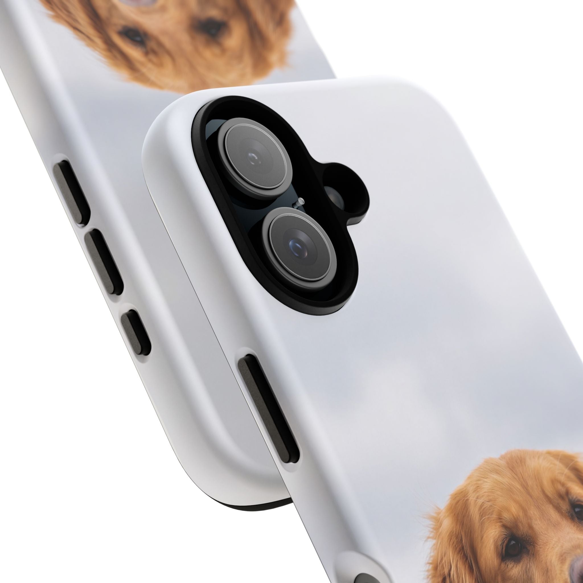Golden Retriever Portrait Phone Case | Happy Dog Photo on Soft Sky Background | Samsung & iPhone