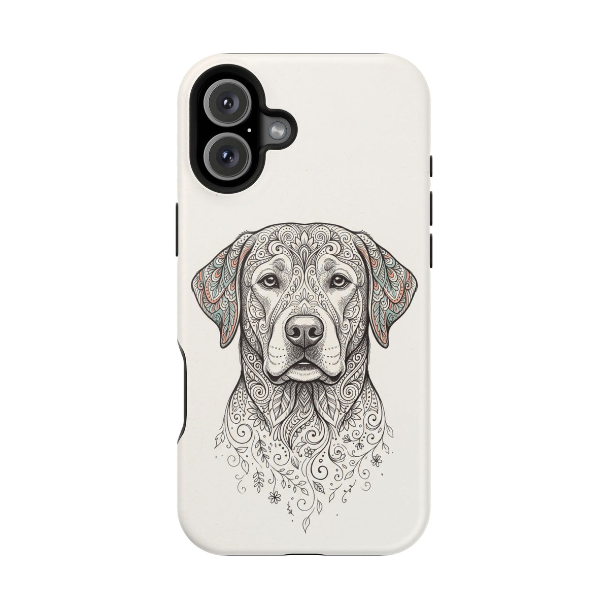 Mandala Labrador Phone Case — Tough Magnetic Case with Wireless Charging