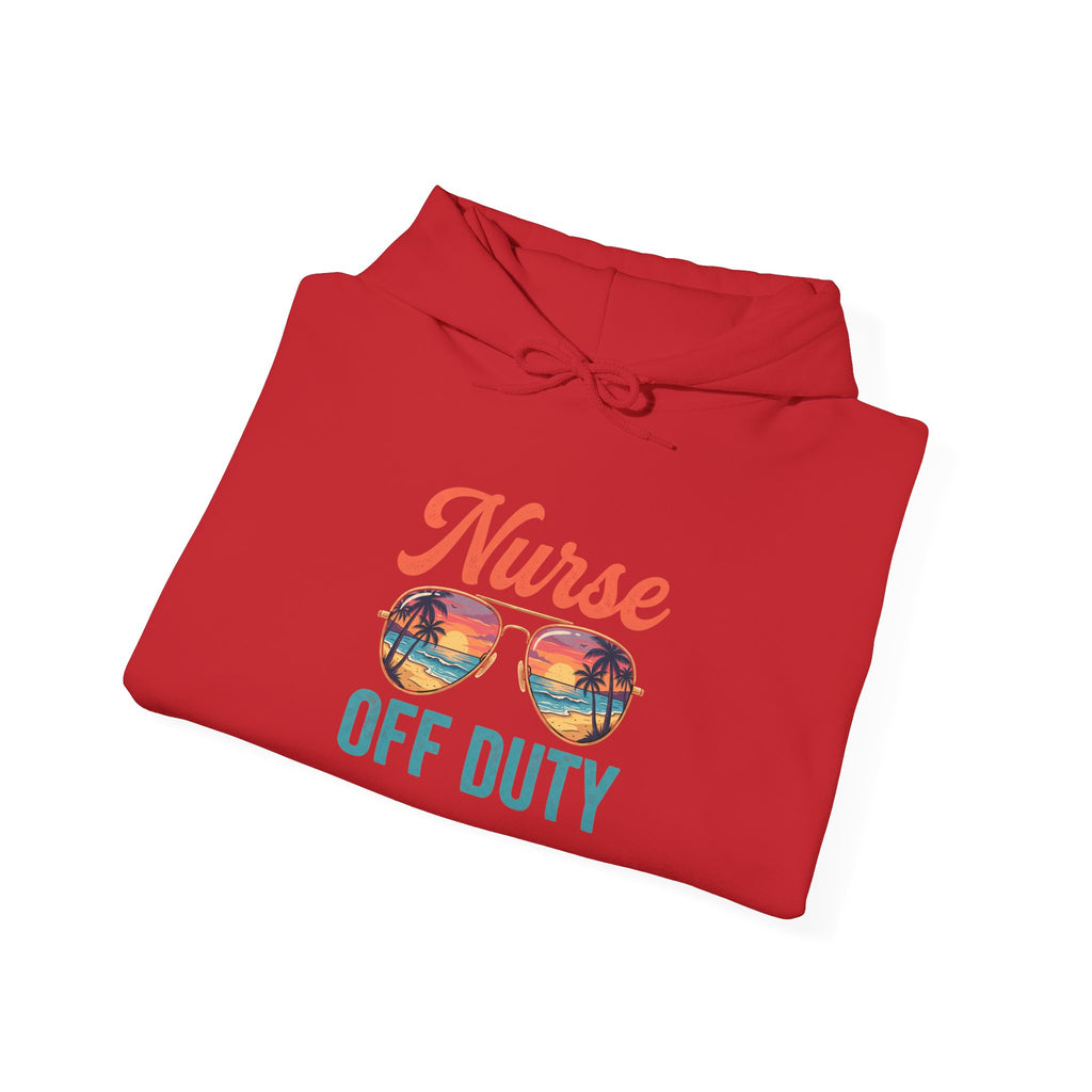 Nurse Off Duty Hoodie — Beach Vacation Nurse Graphic Pullover