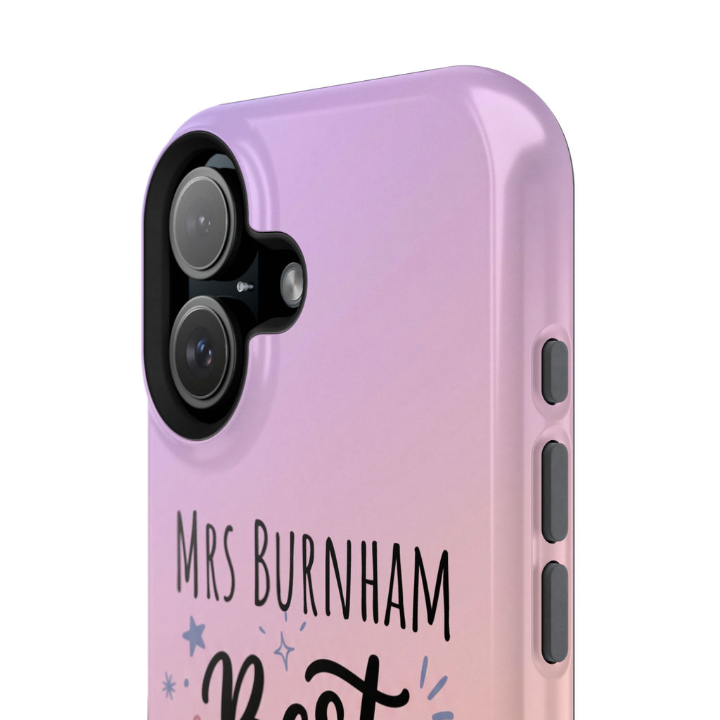 Best Teacher Ever Personalized Phone Case — Wireless Charging Cover