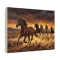 Horse Personalized Canvas | Wild Mustang Stampede Wall Art