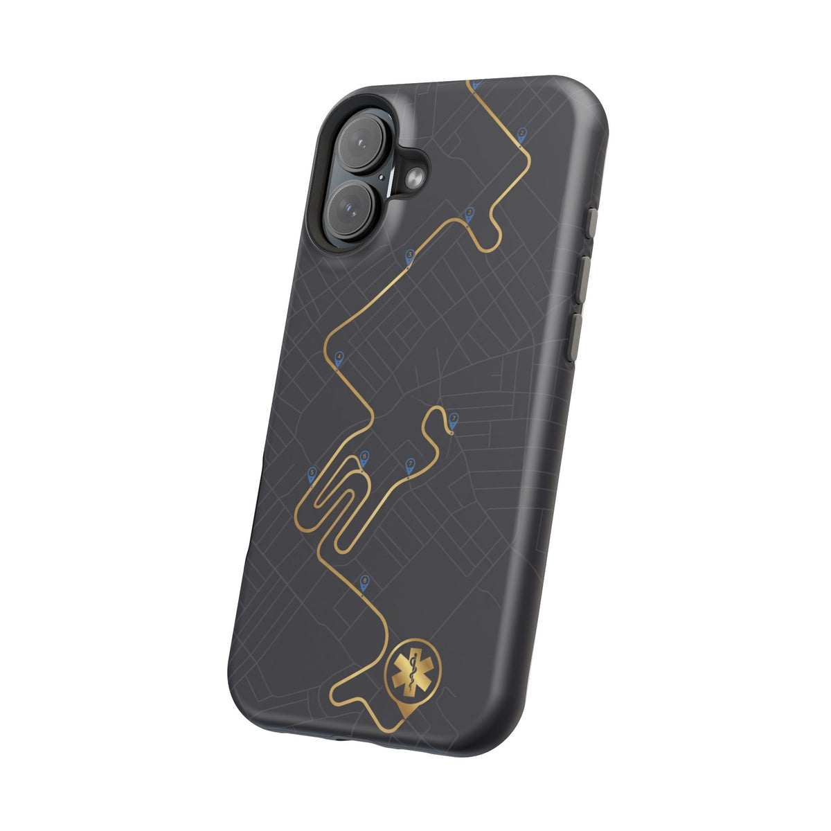 Paramedic/EMT Route Line Phone Case — Magnetic Wireless Charging Cover