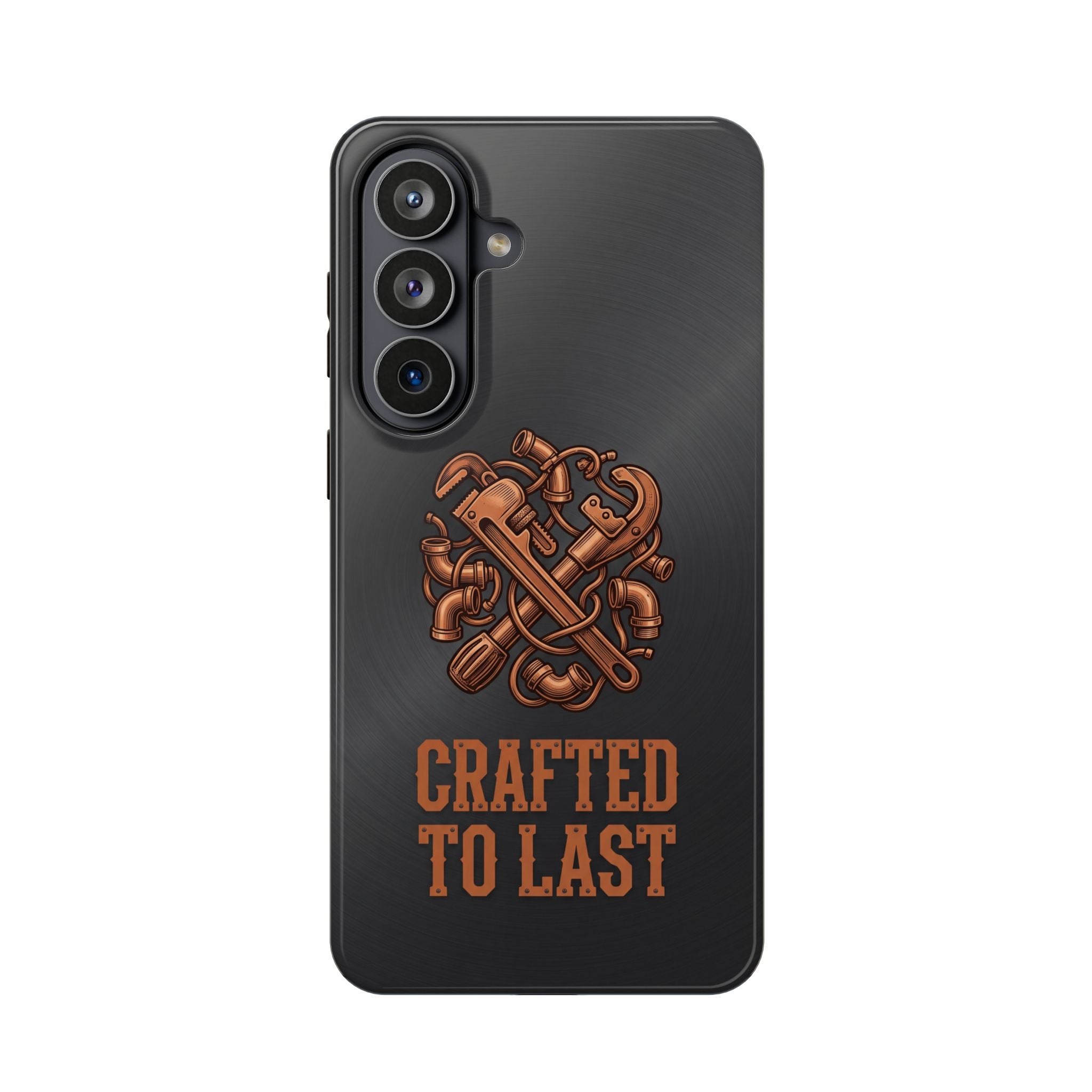 Crafted to Last Phone Case — Crossed Wrenches Wireless Charging Cover