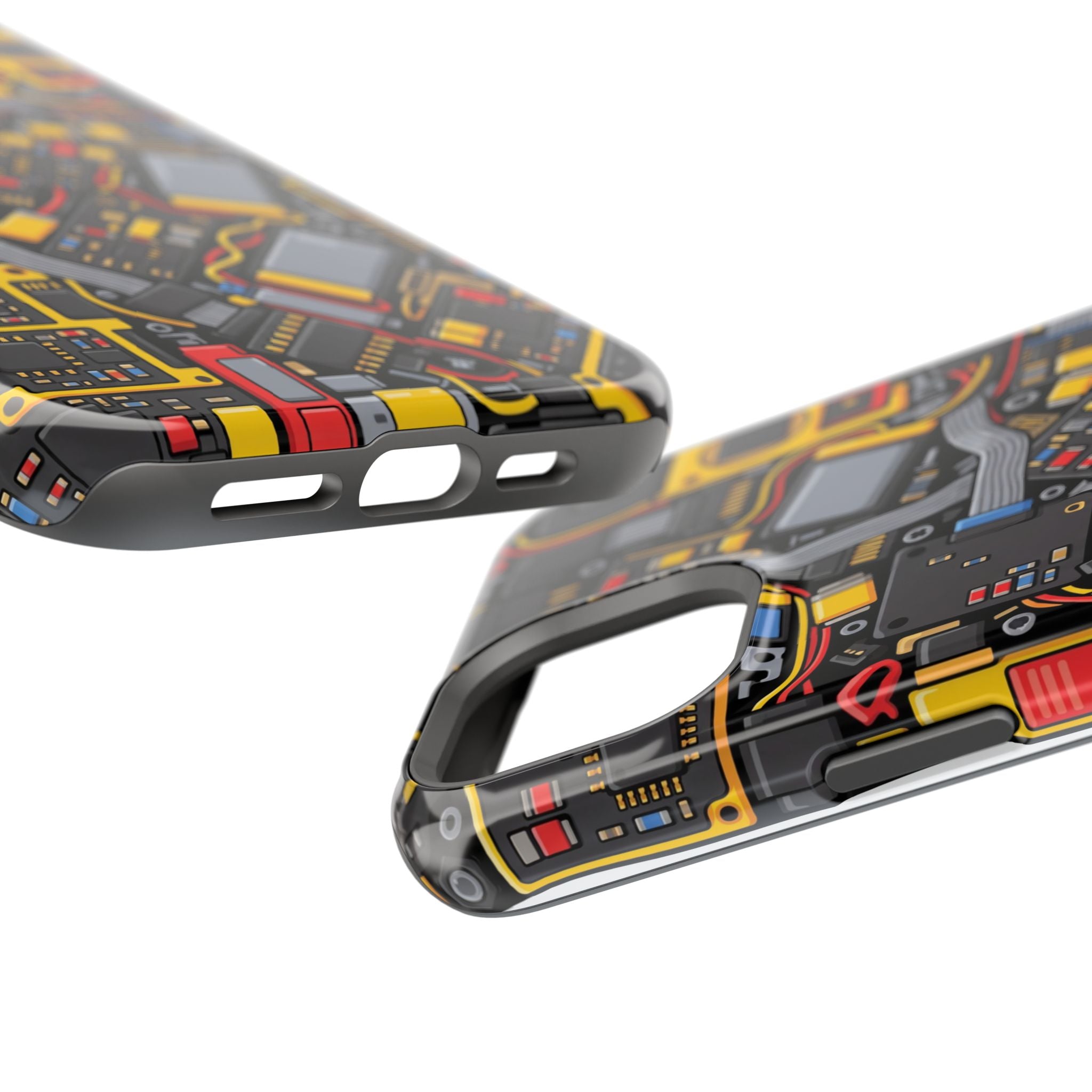 Voltage Board Phone Case — Yellow Circuit Wireless Charging Cover